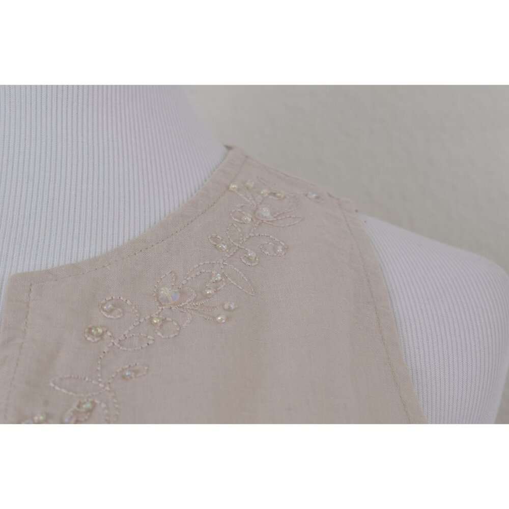 Vintage Linen/Cotton Embroidered Tunic Blouse - Picture 5 of 10